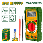 Multimetro Digital CATIII 600V 2000