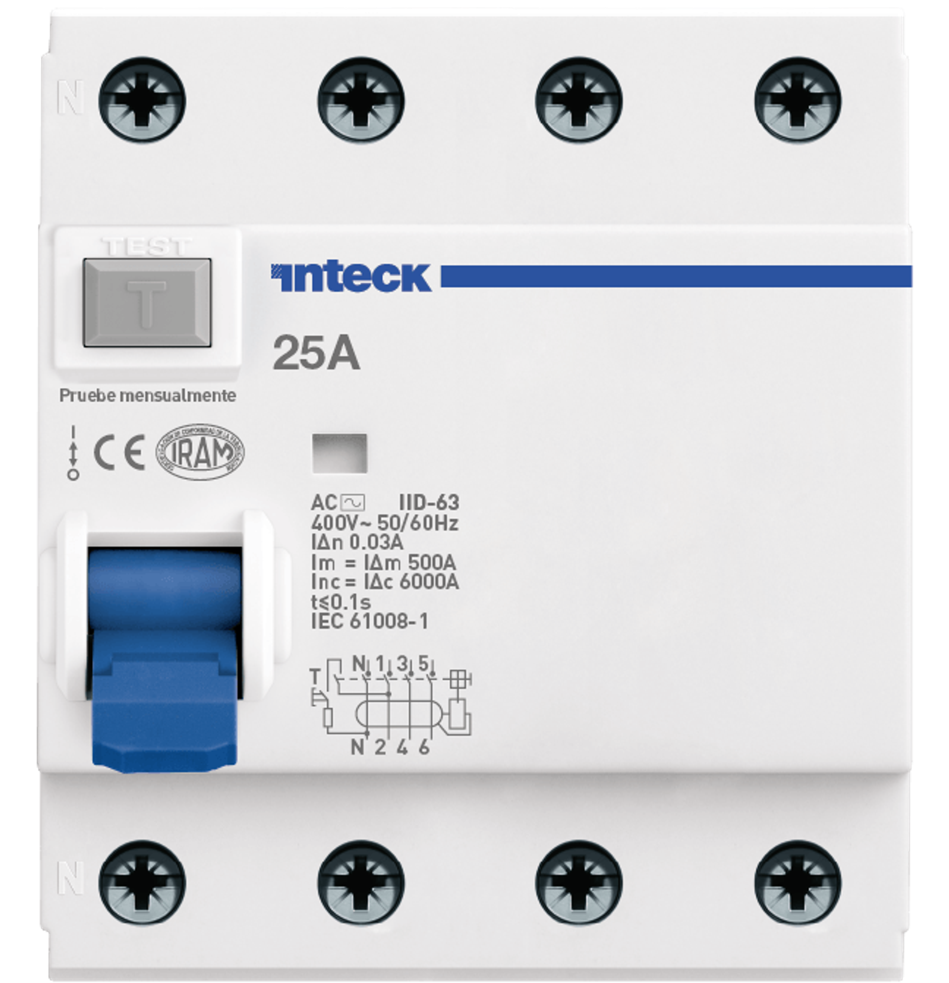 Interruptor Diferencial 4 polos