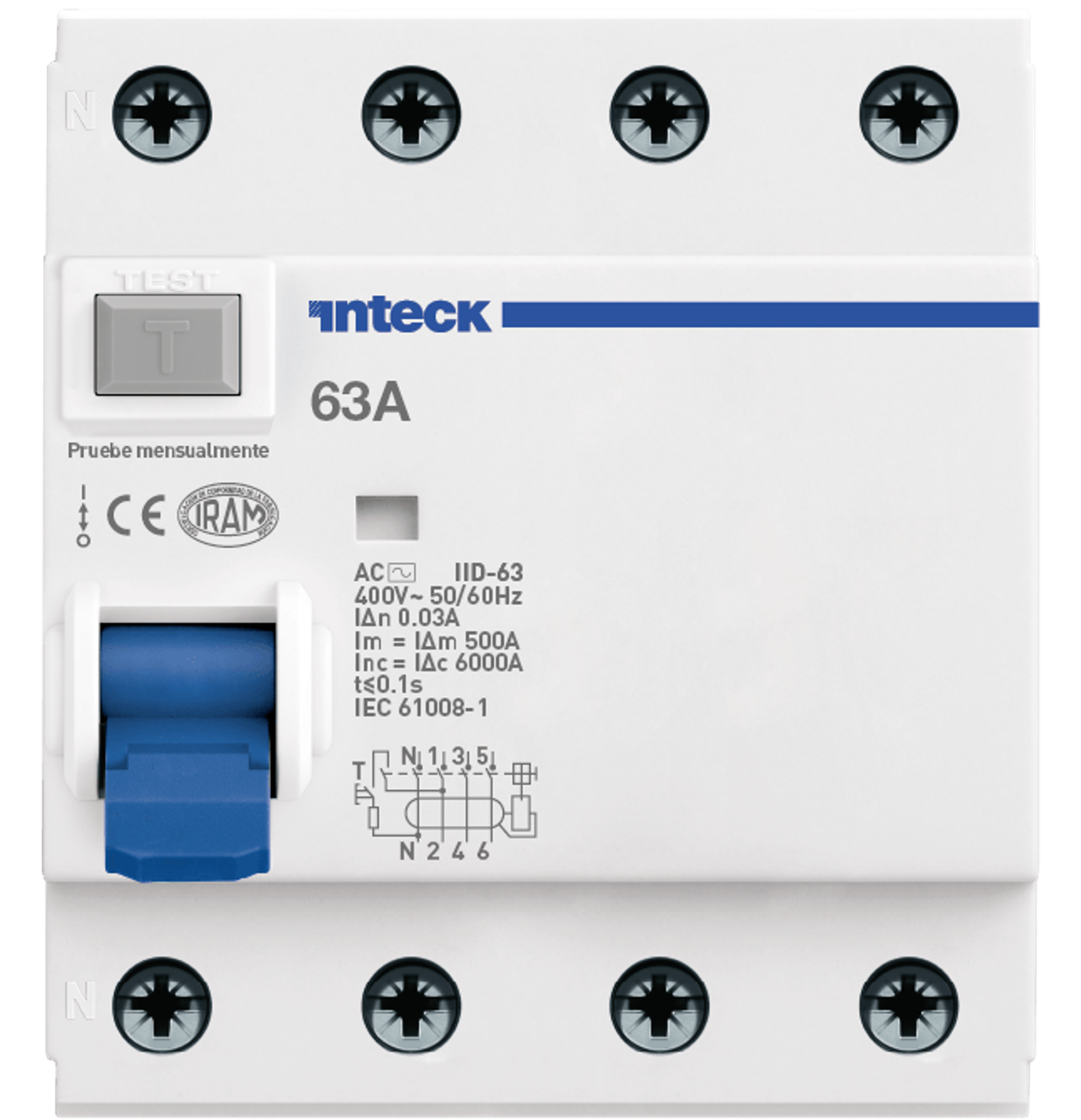 Interruptor Diferencial 4 polos
