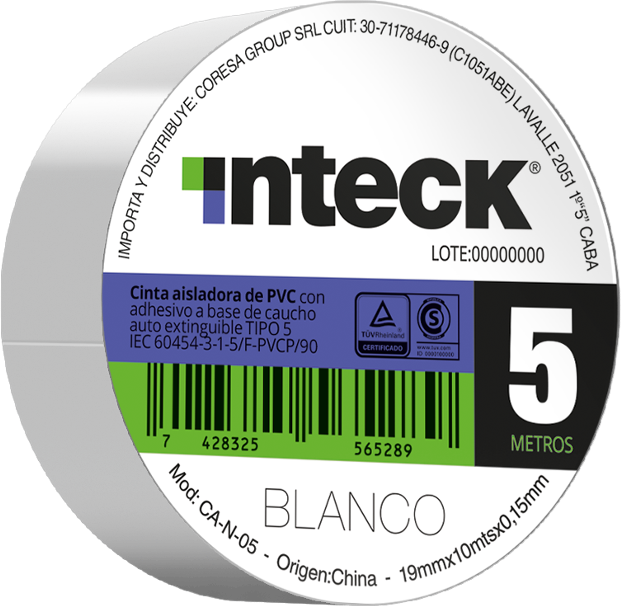 Cinta Aisladora Blanco 5m