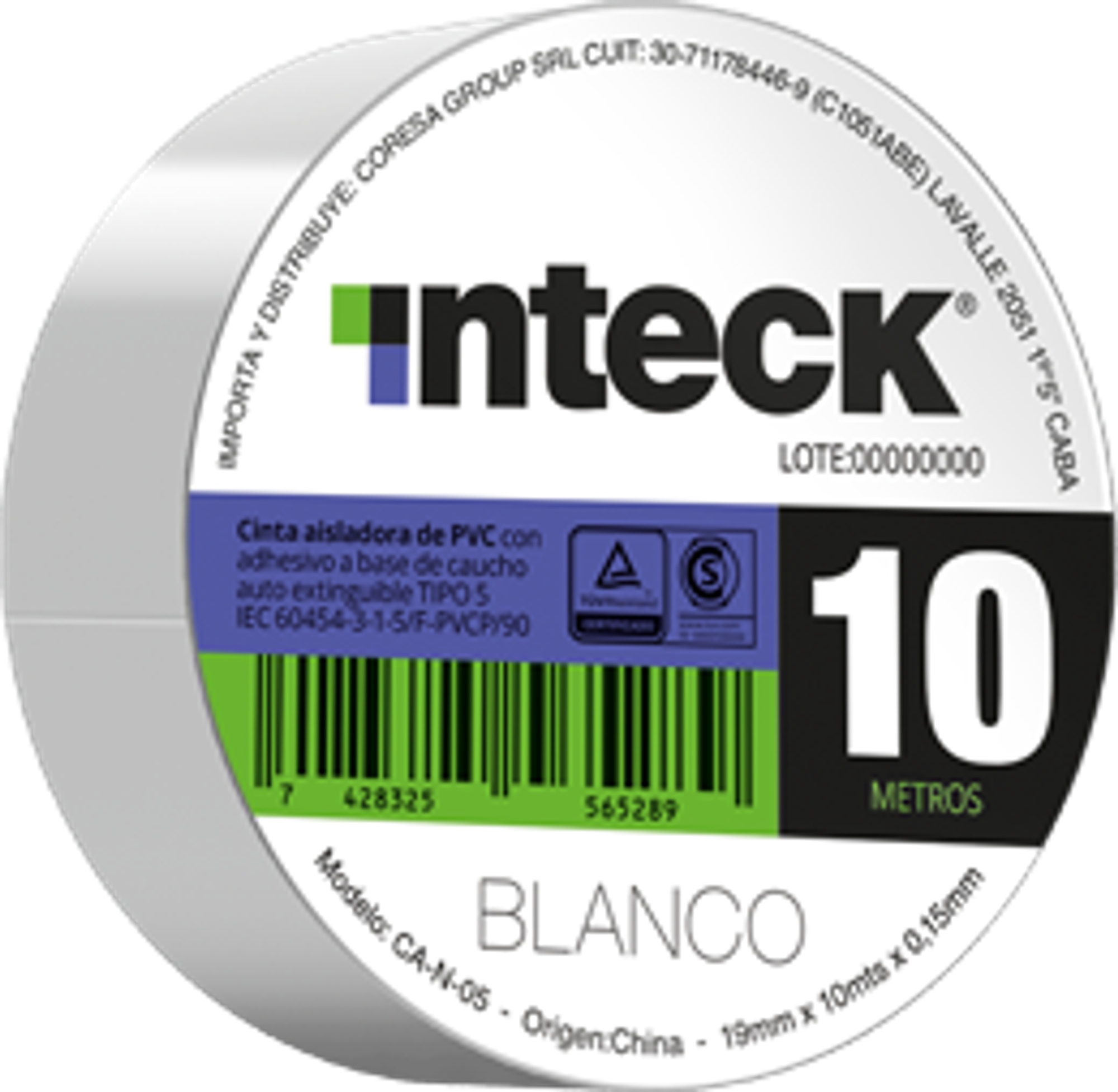 Cinta Aisladora Blanco 10m