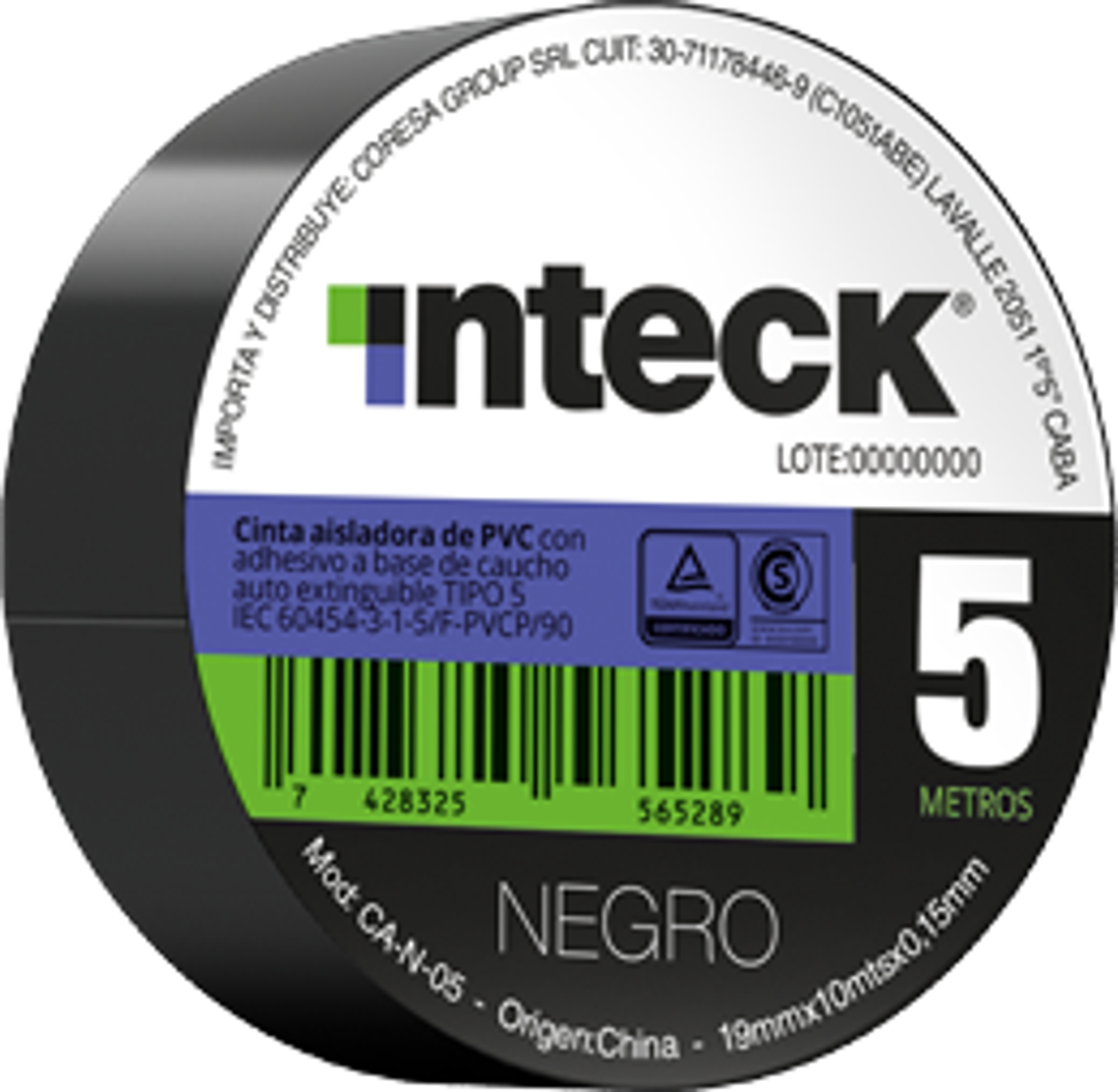 Cinta Aisladora Negro 5m