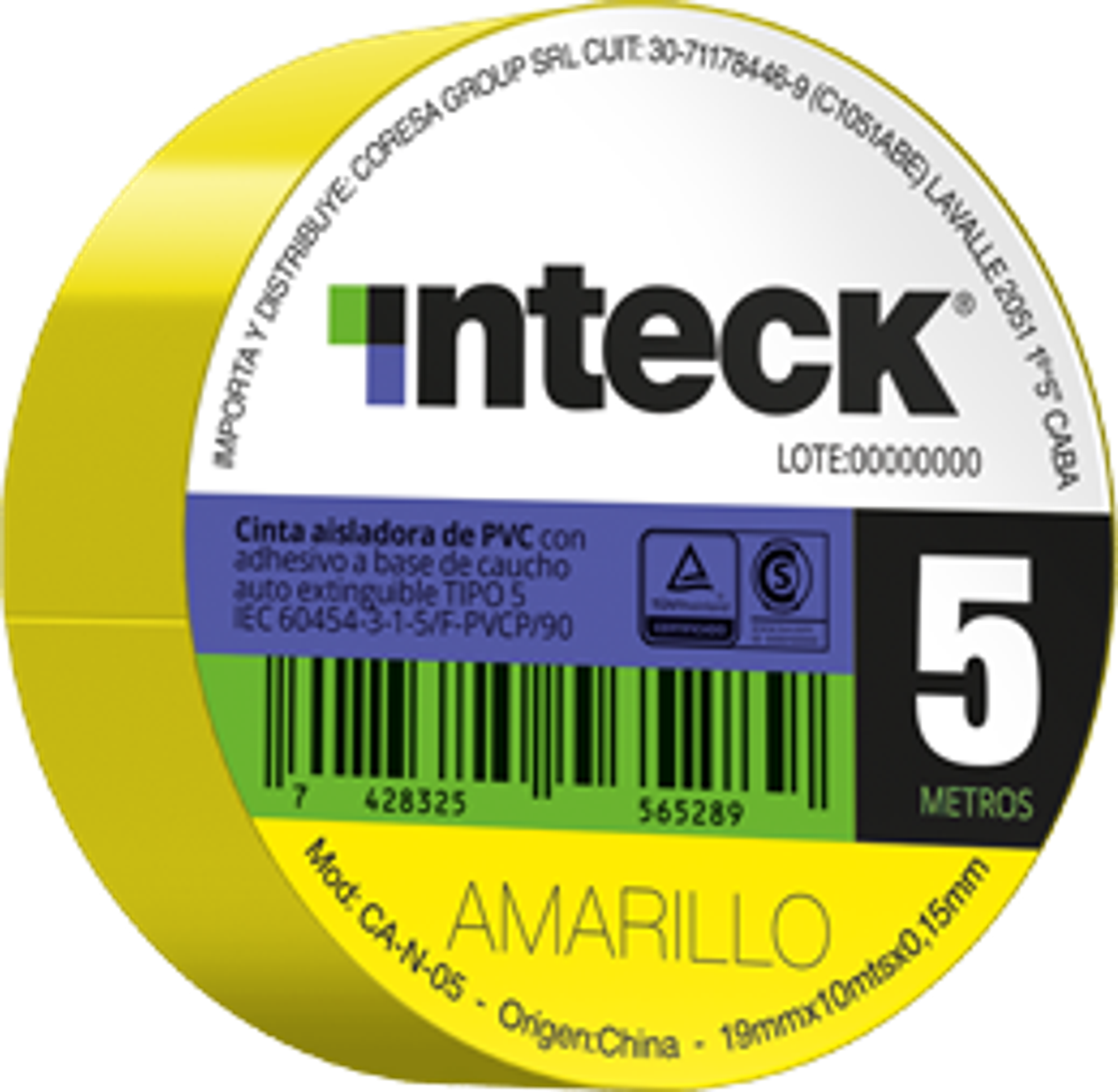 Cinta Aisladora Amarillo 5m