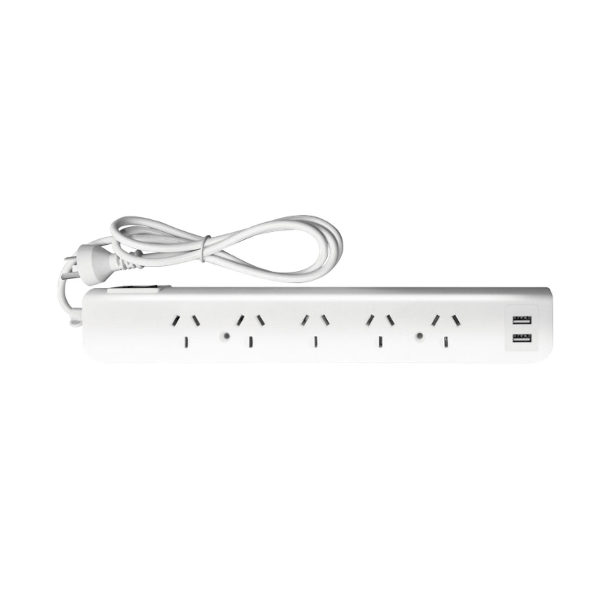 Prolongador Multiple 5 tomas + 2 USB Blanco 150cm