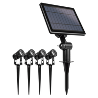 Estaca Led Solar 1 Panel 4 Estacas 4W